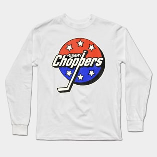 Defunct Albany Choppers Hockey Team Long Sleeve T-Shirt